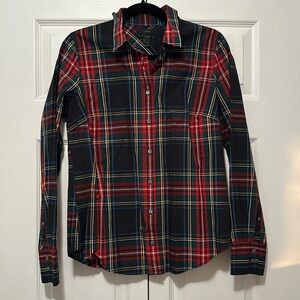 J. Crew Perfect Plaid Shirt Size 8
